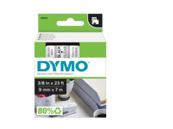 Standardowa taśma Dymo D1 - 9mm x 7m - czarny/przezroczysta (S0720670)