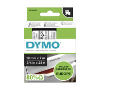 Standardowa taśma Dymo D1 - 19mm x 7m - czarny/przezroczysta (S0720820)