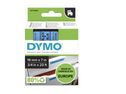 Standardowa taśma Dymo D1 - 19mm x 7m - czarny/niebieska (S0720860)