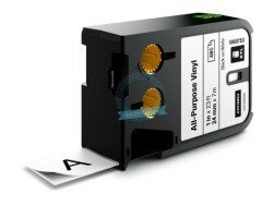 RHINO XTL taśma winylowa trwała 24 mm x 7 m - czarna na białym