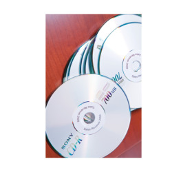 Etykiety na płyty CD/DVD średnica 57 mm, białe
