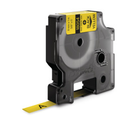 Taśma/rurka termokurczliwa Dymo Rhino 9mm x 1,5 m ,  na kabel o Ǿ Min. 1.73mm – Max. 3.73mm,  żółta