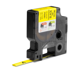 Taśma/rurka termokurczliwa Dymo Rhino 9mm x 1,5 m ,  na kabel o Ǿ Min. 1.73mm – Max. 3.73mm,  żółta