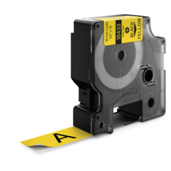 Taśma Winylowa z trwałym klejem Dymo Rhino 19mm x 5,5m - żółta