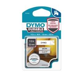 Taśma Dymo D1 Durable - 12mm x 5,5m - czarny/biała