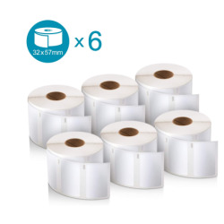 Etykiety różnego przeznaczenia 57mm x 32mm - białe - VALUE PACK 6 szt.