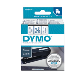 Standardowa taśma Dymo D1 - 9mm x 7m - niebieski/biała (S0720690)
