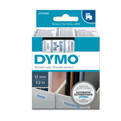 Standardowa taśma Dymo D1 - 12mm x 7m - niebieski/biała (S0720540)