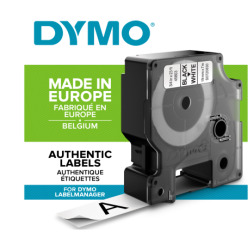 Taśma Dymo D1 19mm x 7m czarny/biała - taśma oryginalna bez opakowania