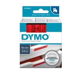Standardowa taśma Dymo D1 - 19mm x 7m - czarny/czerwona (S0720870)