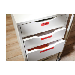 Standardowa taśma Dymo D1 - 19mm x 7m - czarny/czerwona (S0720870)