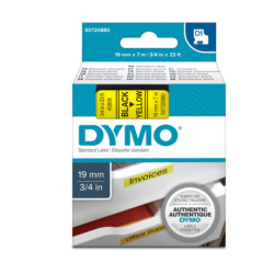 Standardowa taśma Dymo D1 - 19mm x 7m - czarny/żółta (S0720880)