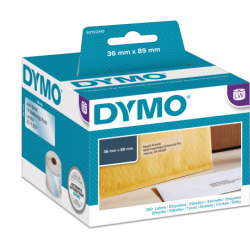Etykieta Dymo duża  adresowa 89mm x 36mm - przezroczysta