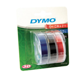 Taśma do wytłaczarek Dymo 3D tłoczona MIX, 3 rolki, 9mm x 3m