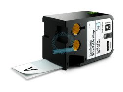 RHINO XTL laminowane opaski na kable i przewody 38 mm x 102 mm - czarne na białym