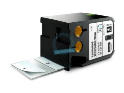 RHINO XTL laminowane opaski na kable i przewody 51 mm x 21 mm - czarne na białym