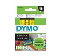 Standardowa taśma Dymo D1 - 6mm x 7m - czarny/żółta (S0720790)