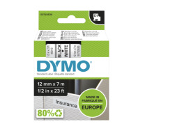 Standardowa taśma Dymo D1 - 12mm x 7m - czarny/biała (S0720530)