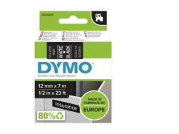 Standardowa taśma Dymo D1 - 12mm x 7m - biały/czarna (S0720610)