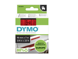 Standardowa taśma Dymo D1 - 19mm x 7m - czarny/czerwona (S0720870)