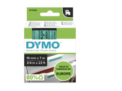 Standardowa taśma Dymo D1 - 19mm x 7m - czarny/zielona (S0720890)