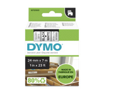 Standardowa taśma Dymo D1 - 24mm x 7m - czarny/biała (S0720930)
