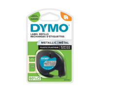 Taśma plastikowa Dymo LetraTAG 12mm x 4m - srebrna